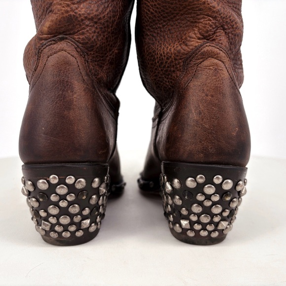 ARIAT Calypso Brown Leather Studded Western Cowboy Boot 6 - Picture 9 of 16